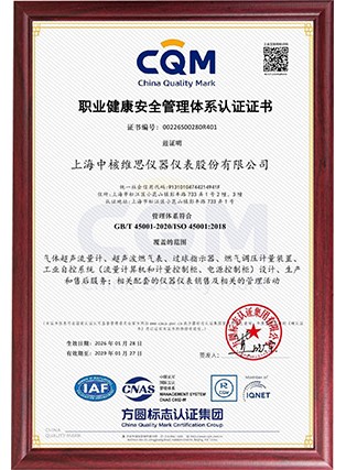 職業(yè)健康安全管理體系認(rèn)證證書